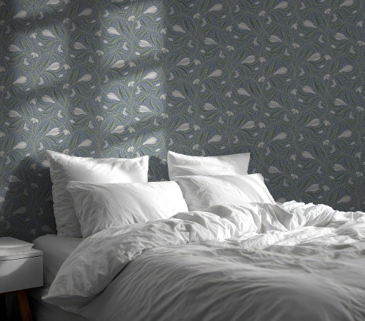 Coloring Signs of Spring Blue - 1035101-02 - 04898-01 paint Wallpassion